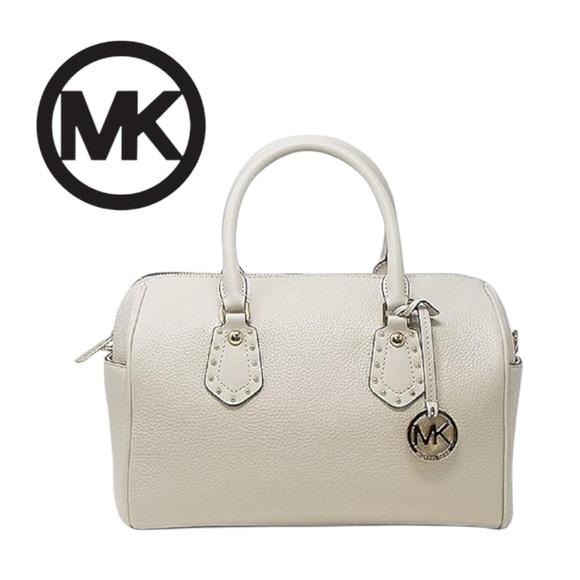 Michael Kors Large‎ Pebbled Ecru Leather Aria Satchel